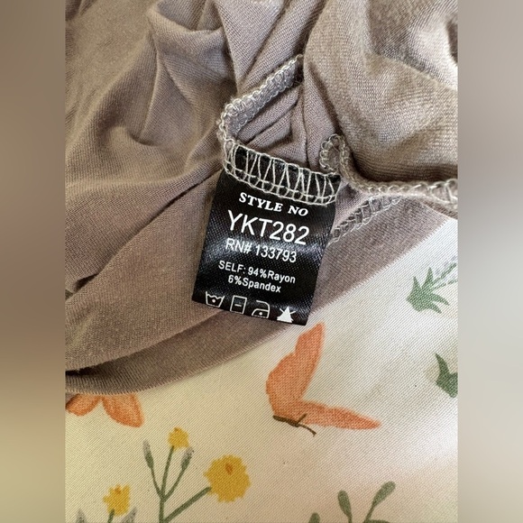 POL babydoll sleeveless grey tank knit size large boho top - Picture 6 of 9